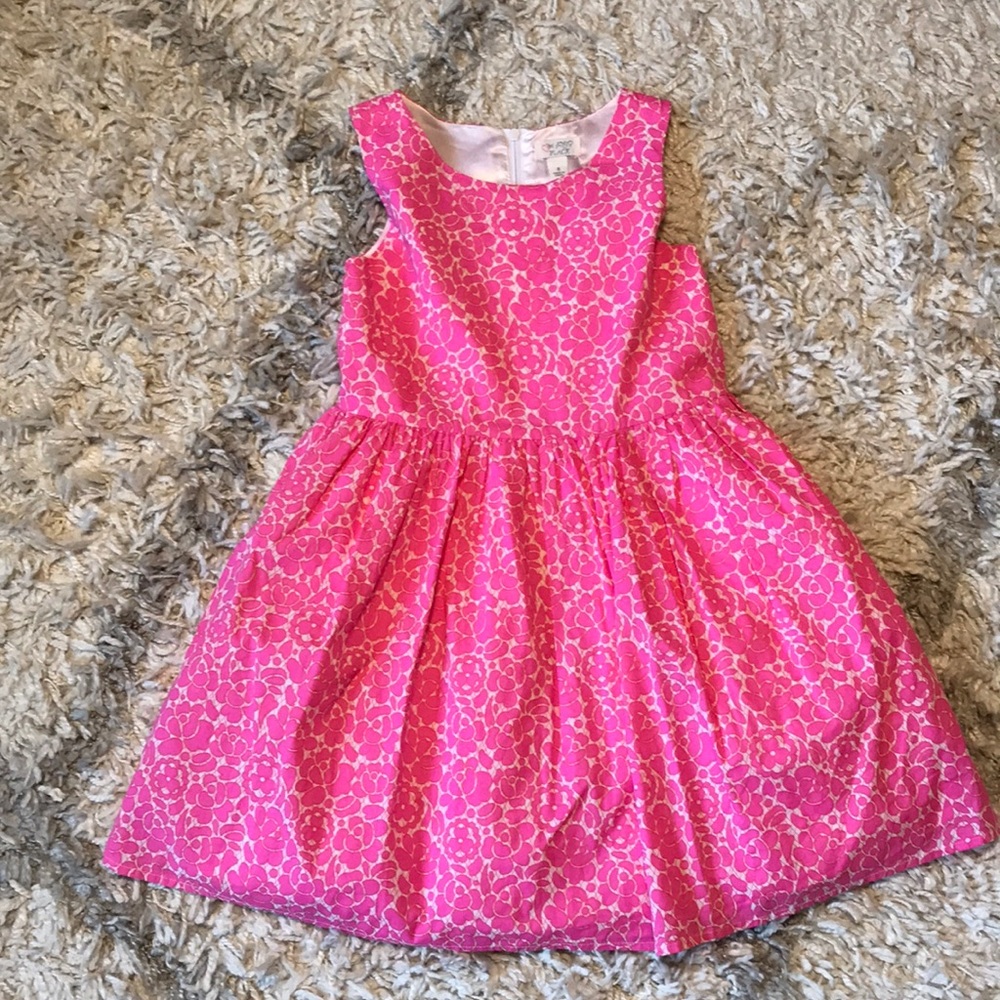 Girls size 8 pink floral pattern dress